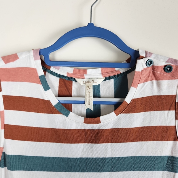 Matilda Jane Darling Day Top Sleeveless Striped Size L - Picture 3 of 7